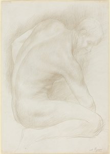Oude man door Alphonse Legros
