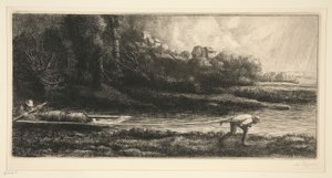 Landschap in een boot