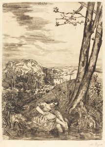 Boerin die Haar Voeten Wast Paysanne se lavant les pieds, 1860