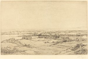 Vlakbij een meer La plaine près du lac