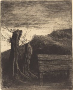 Knotwilgen Les saules tetards door Alphonse Legros