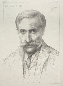 Portret van Dr. Louis Vintras door Alphonse Legros