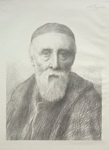 Portret van George Frederic Watts door Alphonse Legros