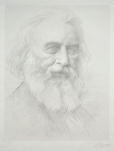 Portret van Henry Wadsworth Longfellow 2e plaat door Alphonse Legros