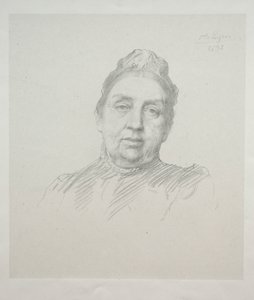 Portret van Madame Kemp, vooraanzicht 3e plaat door Alphonse Legros