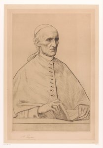 Portret van kardinaal Henry Eduard Manning, aartsbisschop van Westminster door Alphonse Legros