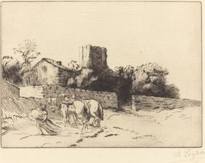 Muur van de pastorie door Alphonse Legros