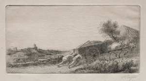 Rentrant le foin door Alphonse Legros