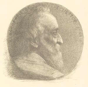 Zelfportret, Medaillon, Nr.1, 9e plaat door Alphonse Legros