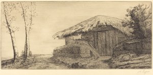 Herderhut op een heuvel door Alphonse Legros
