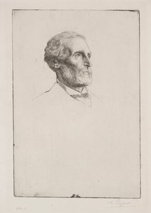 Sir Frederick W. Burton door Alphonse Legros