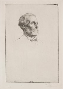 Sir Frederick W. Burton door Alphonse Legros