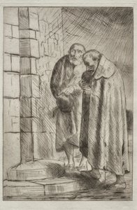 St. Pierre et St. Paul aan de deur van M. Richard door Alphonse Legros