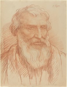 Studie van een hoofd door Alphonse Legros