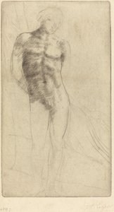 Studie van een naaktfiguur