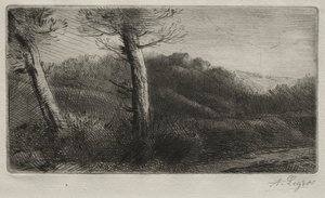 Zonsondergang door Alphonse Legros