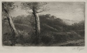 Zonsondergang door Alphonse Legros
