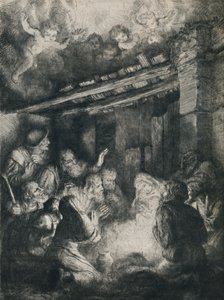 De aanbidding van de herders, 1922 door Alphonse Legros