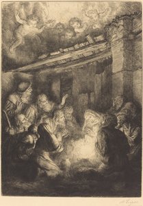 De aanbidding van de herders door Alphonse Legros