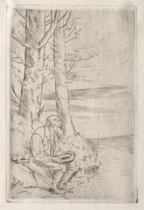 De blinde bedelaar door Alphonse Legros