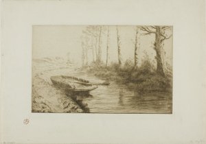 Het kanaal: ochtend door Alphonse Legros