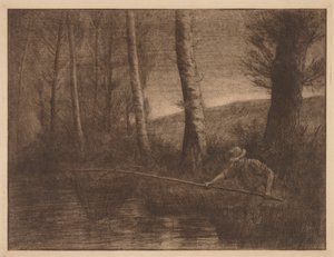 De vis in het hoepelnet door Alphonse Legros