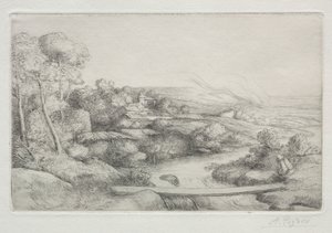 De Voetbrug La Passerelle door Alphonse Legros