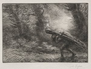 De terugkeer naar het huisje door Alphonse Legros
