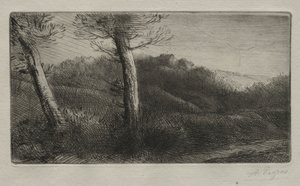 De reiziger uitgestrekt op het gras, ca. 1888 door Alphonse Legros