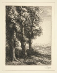 De drie bomen door Alphonse Legros