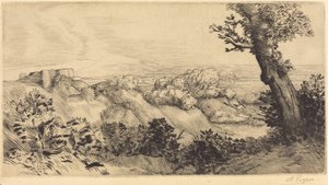 Top van de heuvel Le haut de la colline door Alphonse Legros
