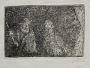 Twee herders (Les Deux Bergers) door Alphonse Legros