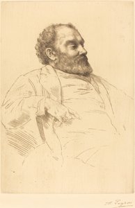 Val Prinsep, R.A. door Alphonse Legros