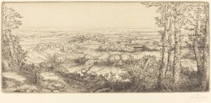 Vallei in Bourgogne Une vallee en Bourgogne door Alphonse Legros