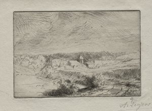 Dorp Wimille, nabij Boulogne door Alphonse Legros