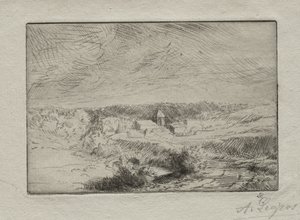 Dorp Wimille, nabij Boulogne door Alphonse Legros