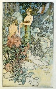 Illustratie door Alphonse Mucha uit "Clio", een werk van de Franse auteur Anatole France. 1900 door Alphonse Mucha
