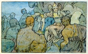Illustratie door Alphonse Mucha uit "Clio" een werk van de Franse auteur Anatole France. 1900. Mucha (1860 – 1939). was een Tsjechische Art Nouveau schilder