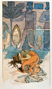 Illustratie door Alphonse Mucha uit "Rama", een gedicht in drie bedrijven door Paul Verola. ca.1898