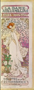 La Dame aux Camélias met actrice Sarah Bernhardt, Theatre de la Renaissance, Parijs 1894 (poster)