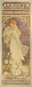 "La Dame aux Camélias", met Sarah Bernhardt door Alphonse Mucha