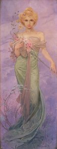 Printemps door Alphonse Mucha