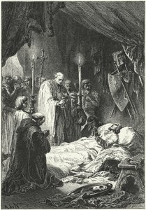 De dood van koning Lodewijk IX van Frankrijk door Alphonse Marie de (after) Neuville