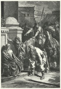 De dood van Romeinse consul Marcus Papirius tijdens de Gallische plundering van Rome, 387 v.Chr.