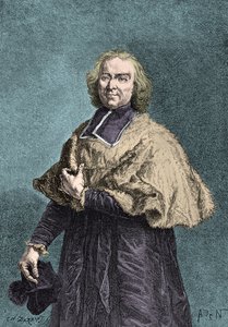 Portret van kardinaal de Fleury (Gravure)