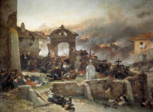 Oorlog van 1870: De begraafplaats van Saint Privas, 18 augustus