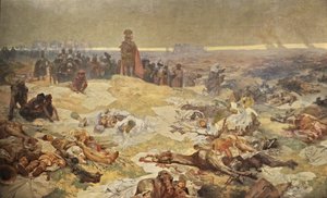 Na de slag bij Grunwald. De solidariteit van de noordelijke Slaven De cyclus Het Slavische epos door Alphonse Mucha