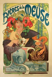 Bieren van de Maas door Alphonse Mucha