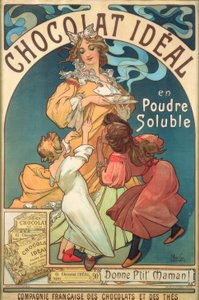 Chocolade Ideaal in Oplosbaar Poeder door Alphonse Mucha