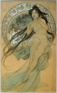 De muziek door Alphonse Mucha